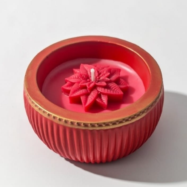 Bougie boule de Noël Art Déco